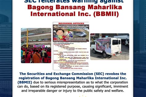 SEC warns against Bagong Bansang Maharlika .